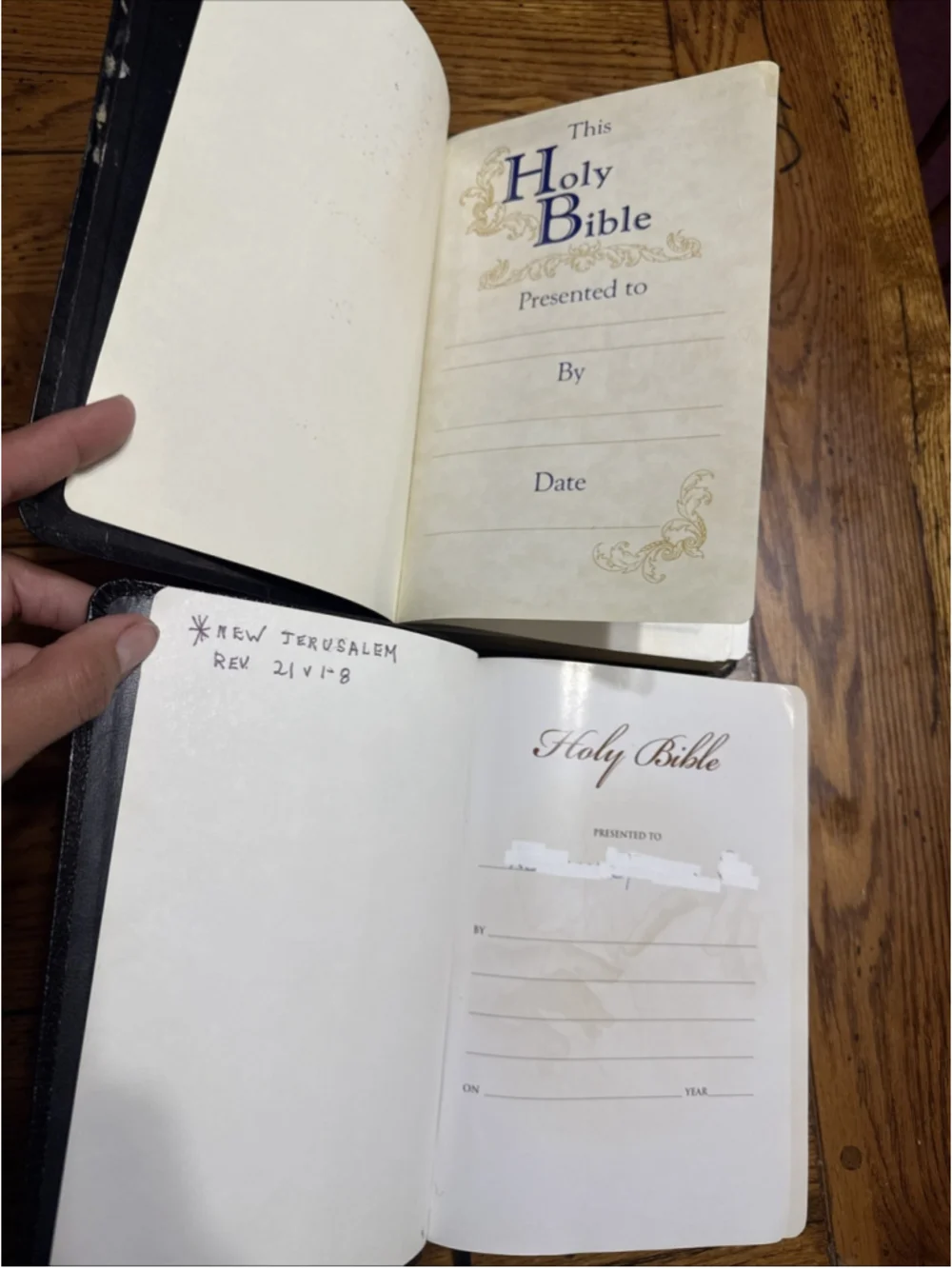 2- Holy Bible New King James, KJV by Nelson 1982 Red letter & Hand Sized